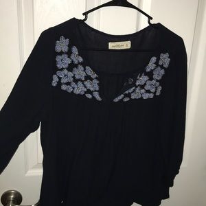 Flower Long Sleeve Blouse